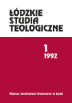 Łódzkie Studia Teologiczne 1992 (okładka)