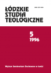 Łódzkie Studia Teologiczne 1996 (okładka)