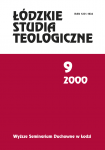 Łódzkie Studia Teologiczne 2000 (okładka)