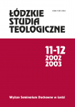 Łódzkie Studia Teologiczne 2002-2003 (okładka)