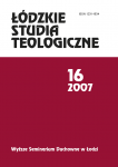 Łódzkie Studia Teologiczne 2007 (okładka)