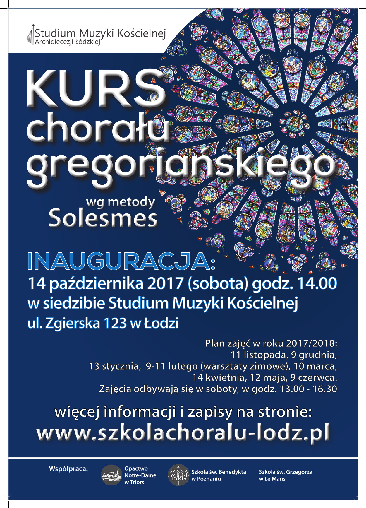 Plakat Kurs Choralu Lodz 2017
